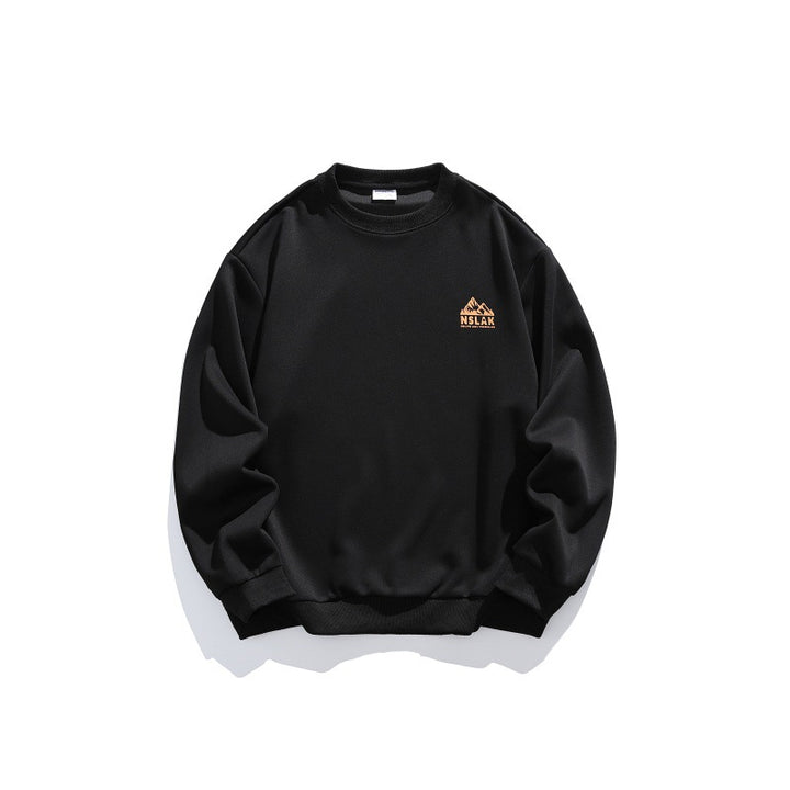 Unisex Loose Round Neck Sweatshirt with fine Waffle Structure Mune Fashion