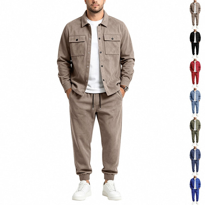 Men's overshirt and jogger set made from soft cotton mix Mune Fashion