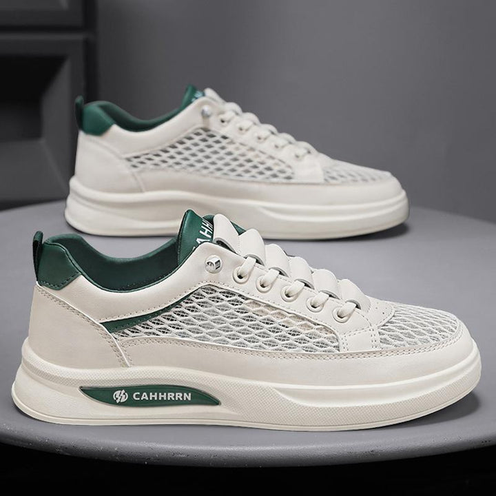 Men's Lightweight Mesh Platform Sneakers with Breathable Mesh Fabric and Padded Insole Mune Fashion