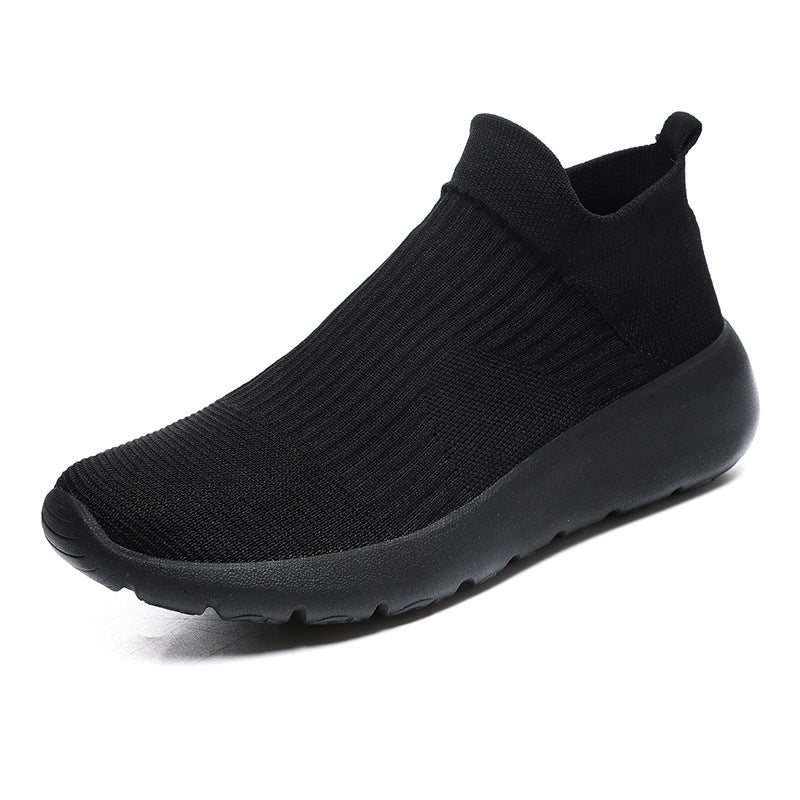 Unisex Elastic Knit Slippers with Seamless Shaft and Ergonomic Light Sole Mune Fashion