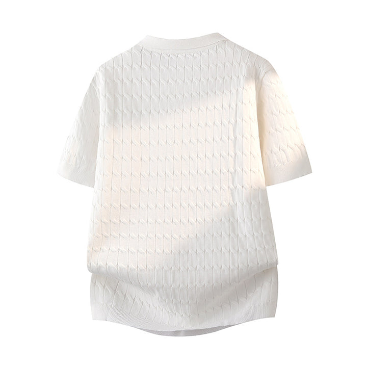 Women Structured Knit Polo Shirt Mune Fashion