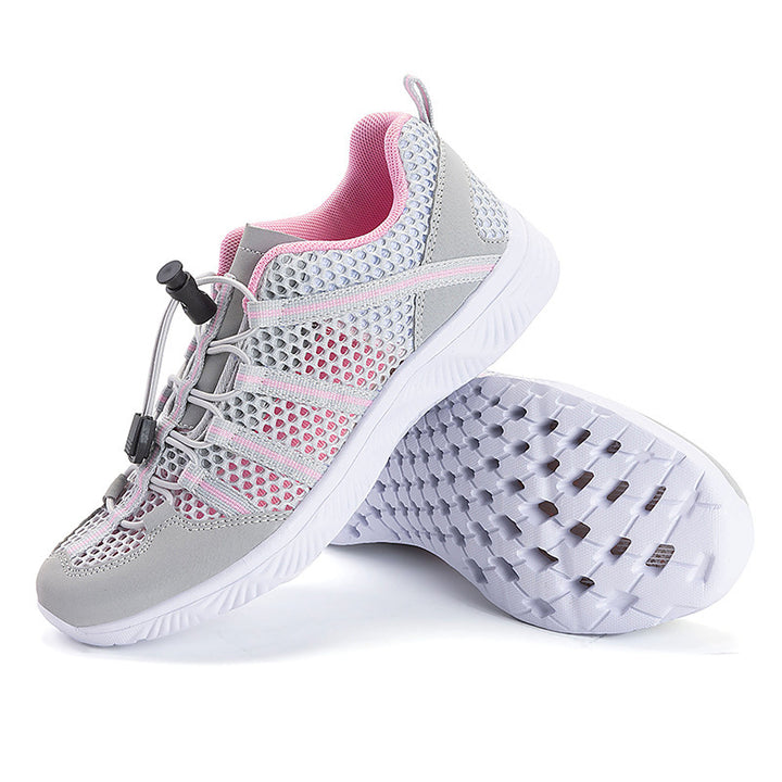 Women’s breathable mesh sneakers with drawstring closure, ultra-light EVA flex sole and padded heel collar Mune Fashion