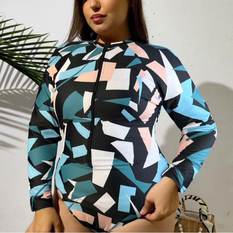 Women’s Long Sleeve Swimsuit with Modern Design Mune Fashion