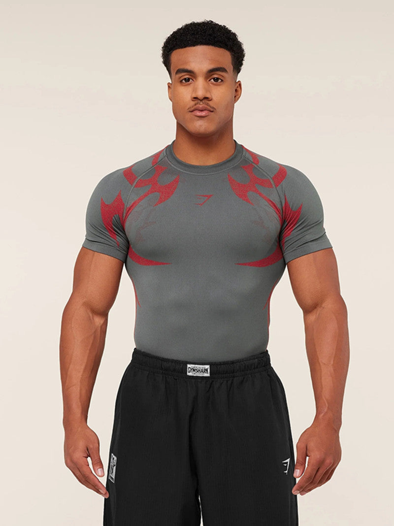 Men's seamless shaping functional shirt with compression effect and ergonomic muscle zones Mune Fashion