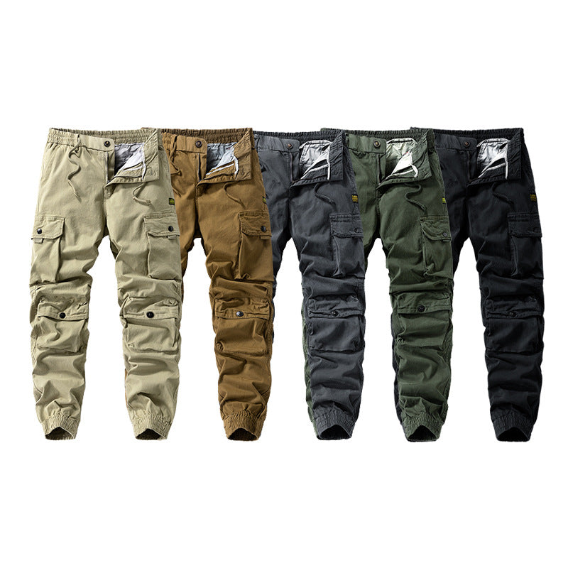 Men's Tech Cargo Jogger Pants with elastic drawstring waist, reinforced knee panels, and multifunctional pockets Mune Fashion