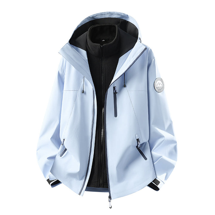 Men's three-piece softshell outdoor jacket with removable fleece lining and hood Mune Fashion