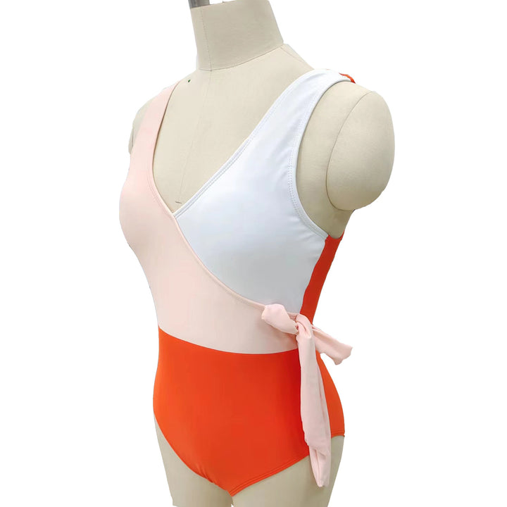 Women Elegant Wrap Swimsuit with Asymmetric Cut Mune Fashion