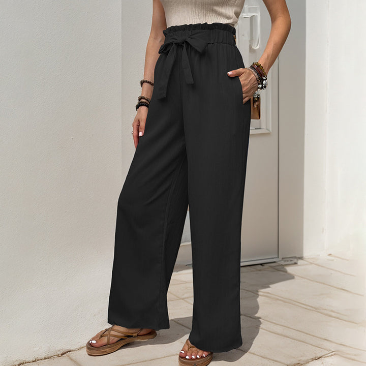 Women Wide Pants with Belt Mune Fashion