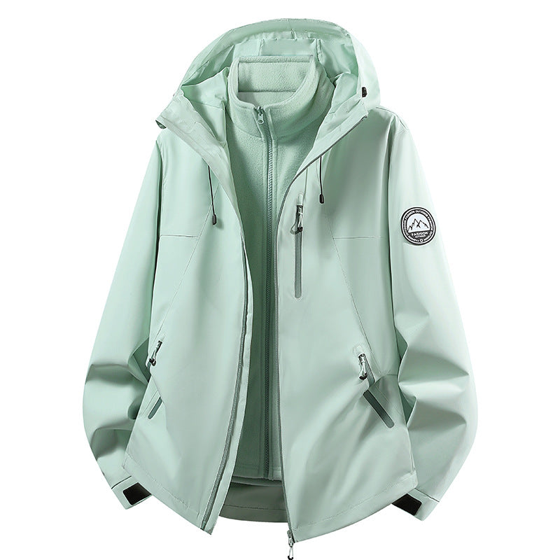 Women's Nano Sporty Rain Jacket with removable fleece inner layer and adjustable hood Mune Fashion