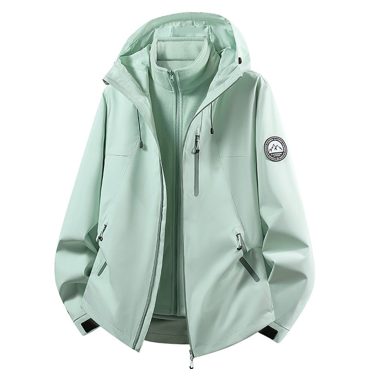 Women's Nano Sporty Rain Jacket with removable fleece inner layer and adjustable hood Mune Fashion