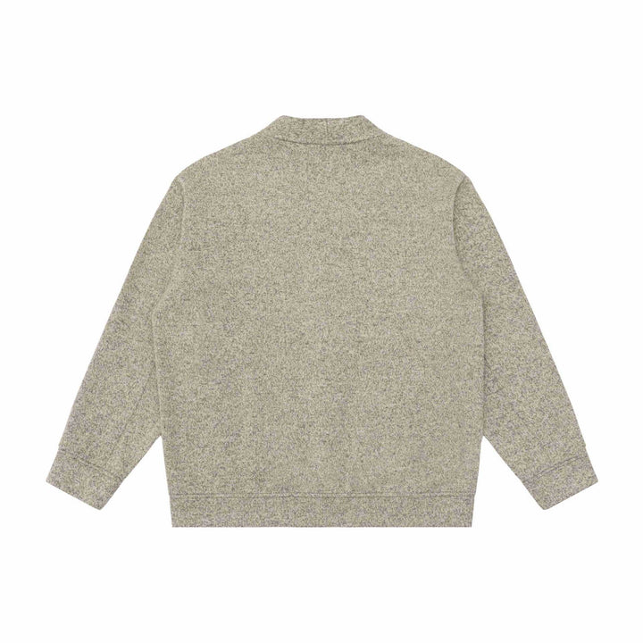 Unisex V-neck cardigan with textured knit and patch pockets Mune Fashion
