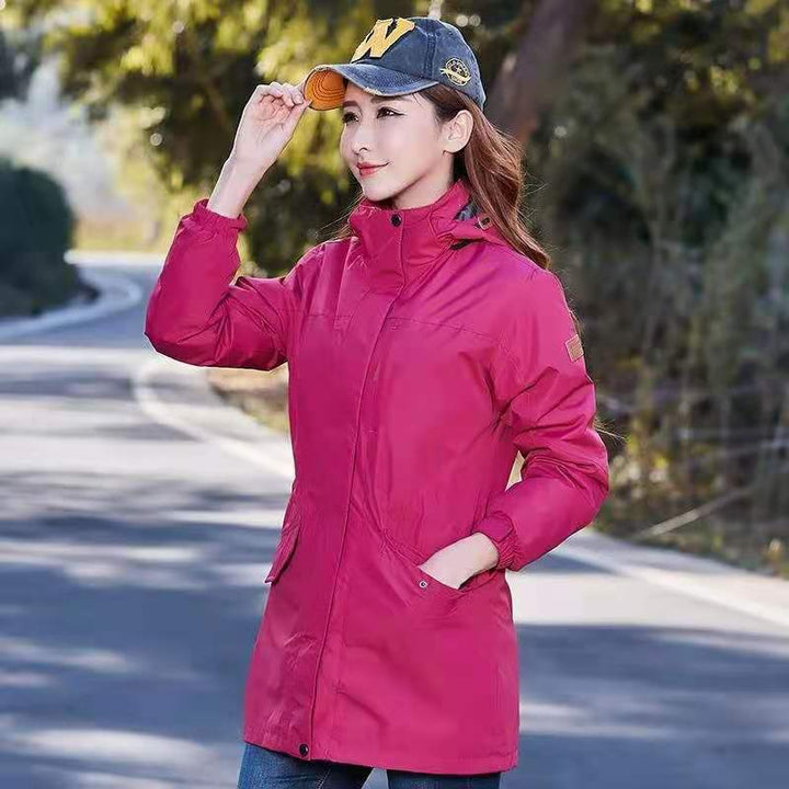 Women's lightweight water-repellent parka with hood and functional pockets Mune Fashion