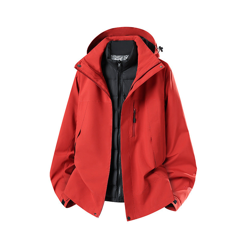 Women's Two-Piece Softshell Parka with Removable Quilted Inner Jacket Mune Fashion