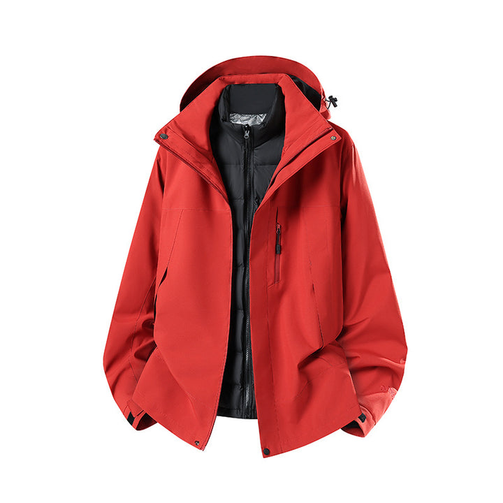 Women's Two-Piece Softshell Parka with Removable Quilted Inner Jacket Mune Fashion
