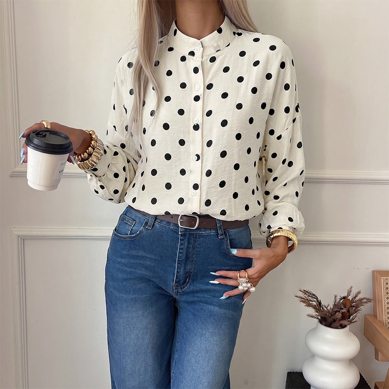 Ladies Elegant Blouse with Dots Mune Fashion