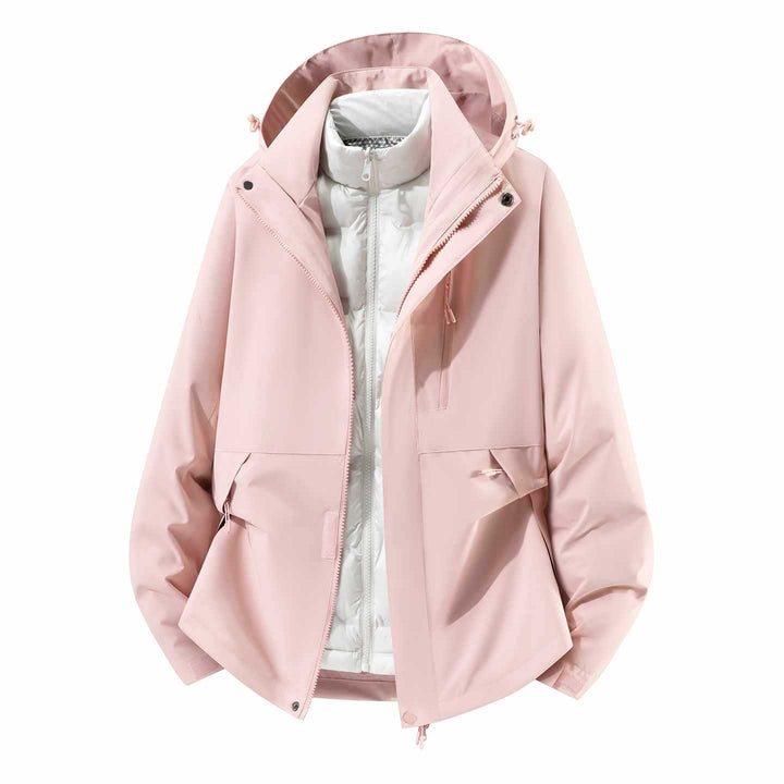 Men's Waterproof Three-Piece Winter Jacket with Removable Down Inner Jacket and Hood Mune Fashion