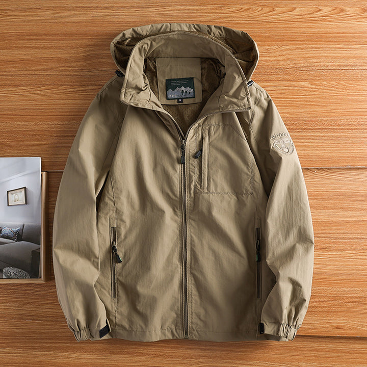 Men's sporty transitional jacket with detachable hood Mune Fashion