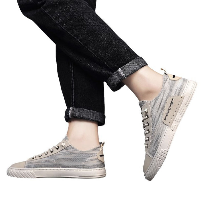Unisex lightweight retro canvas sneakers with reinforced toe cap and profiled rubber sole Mune Fashion