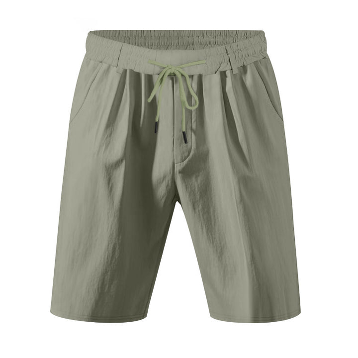 Men's knee-length lightweight functional shorts with elastic waistband, drawstring, and deep side pockets Mune Fashion