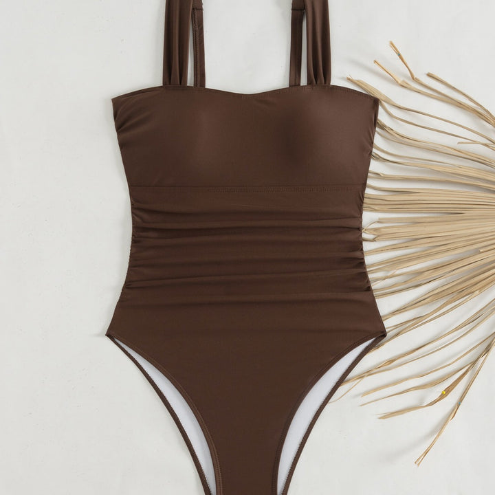 Women's Athletic One-Piece Swimsuit with Ruffle Details Mune Fashion