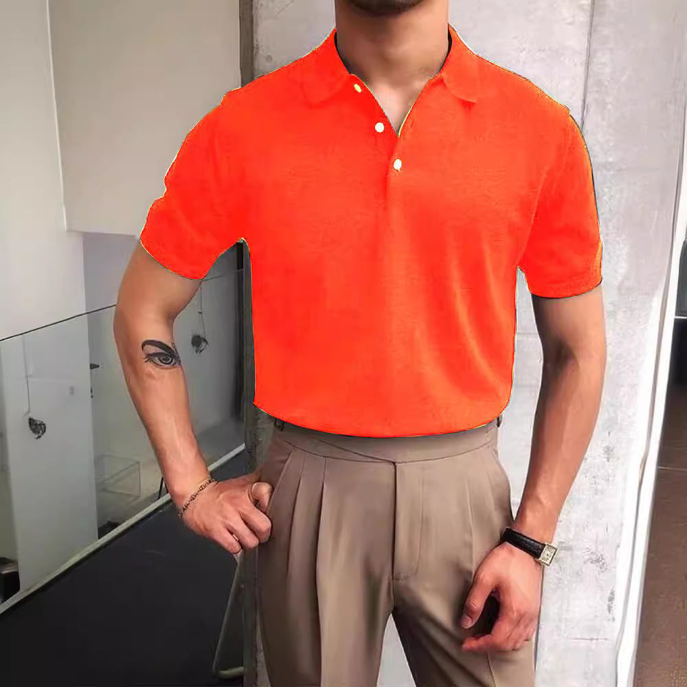 Men's nano Premium fine knit polo shirt with open shirt collar and subtle button placket Mune Fashion