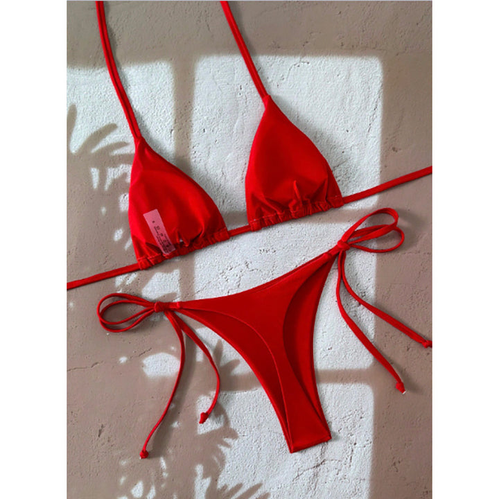 Women's Triangle Bikini with Adjustable Lace Details Mune Fashion