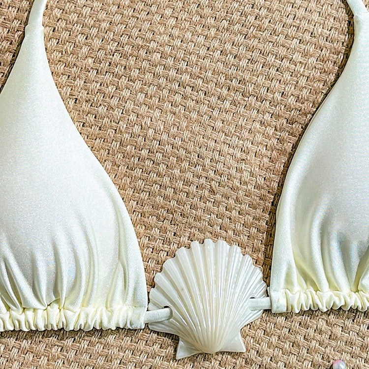 Women Triangle Bikini with shell detail Mune Fashion