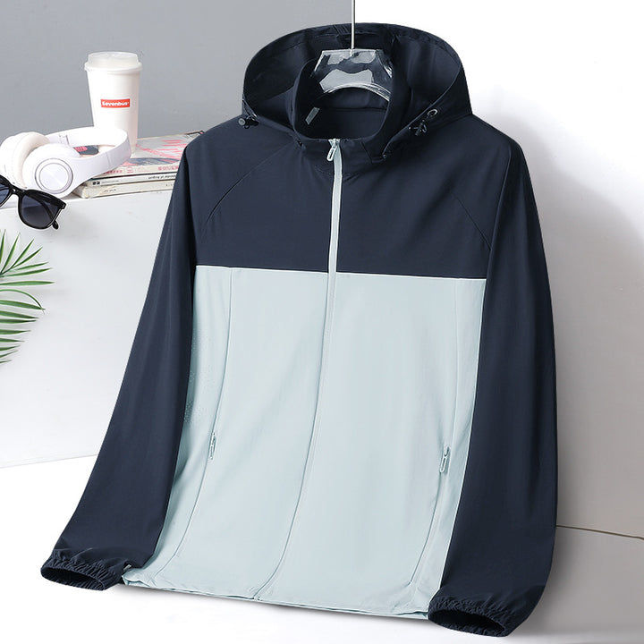 Women's Ultralight UV Protection Windbreaker with Hood and Ventilation Perforation Mune Fashion