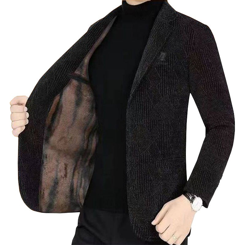 Men's Structured Jersey Blazer with Light Lining and Slim Silhouette Mune Fashion