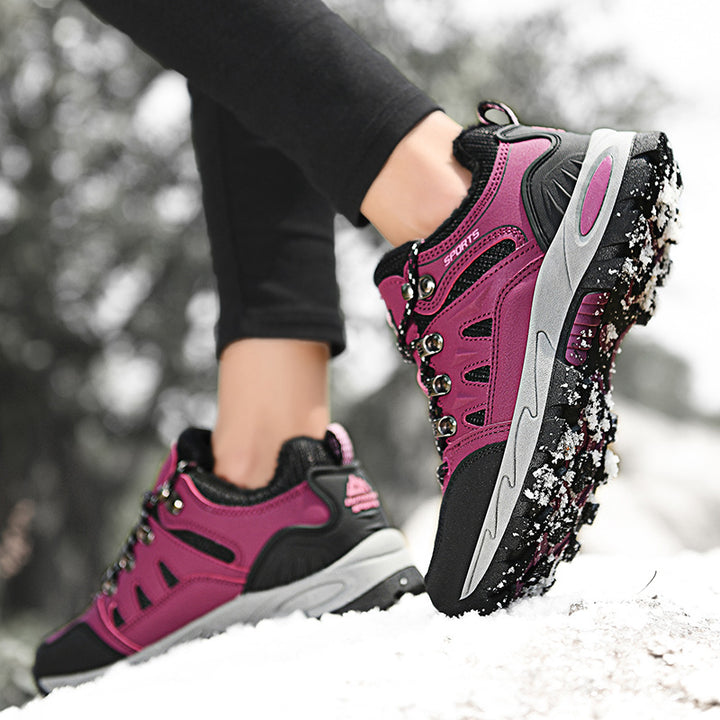 Women's Insulated Winter Trekking Half Shoes with Waterproof Surface and Grippy Multi-Zone Sole Mune Fashion