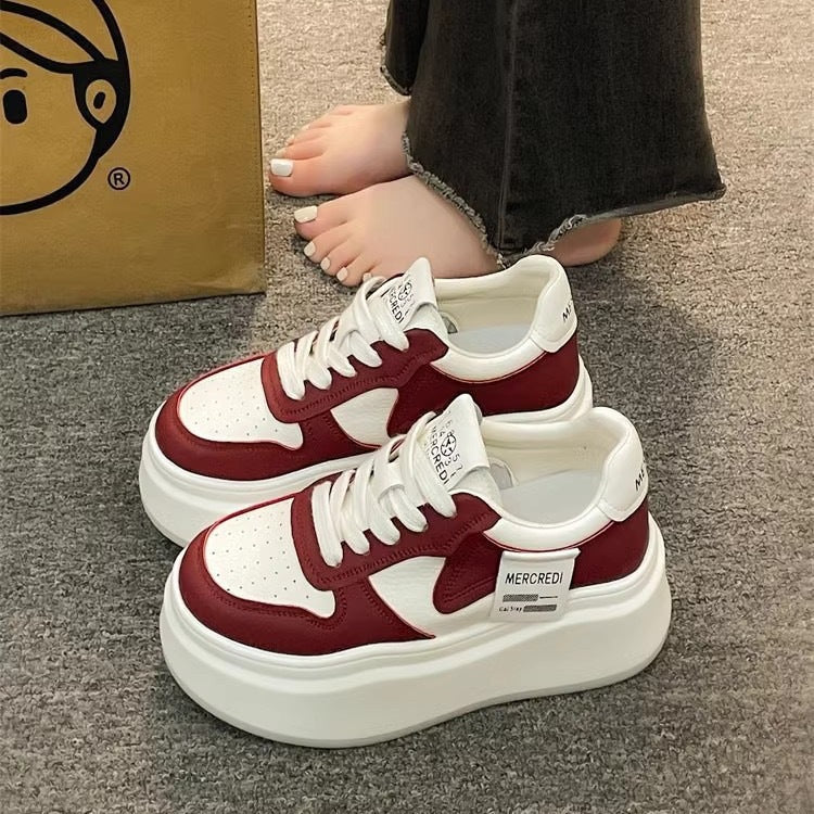 Women's Platform Sneaker with Airy Mesh Upper and Comfortable Cushioning Mune Fashion