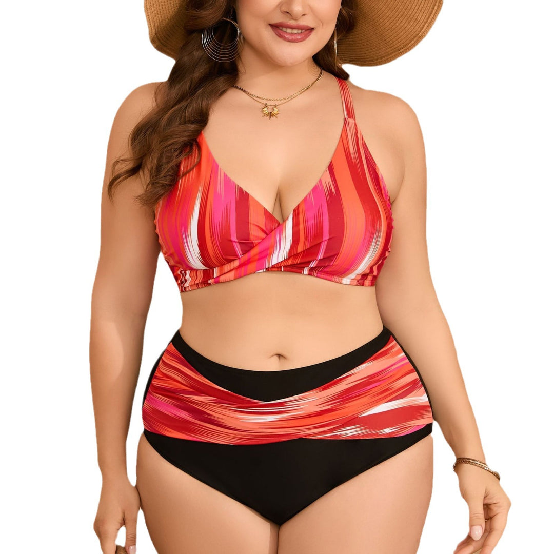 Women's High-Waisted Bikini with Wrap Top Mune Fashion
