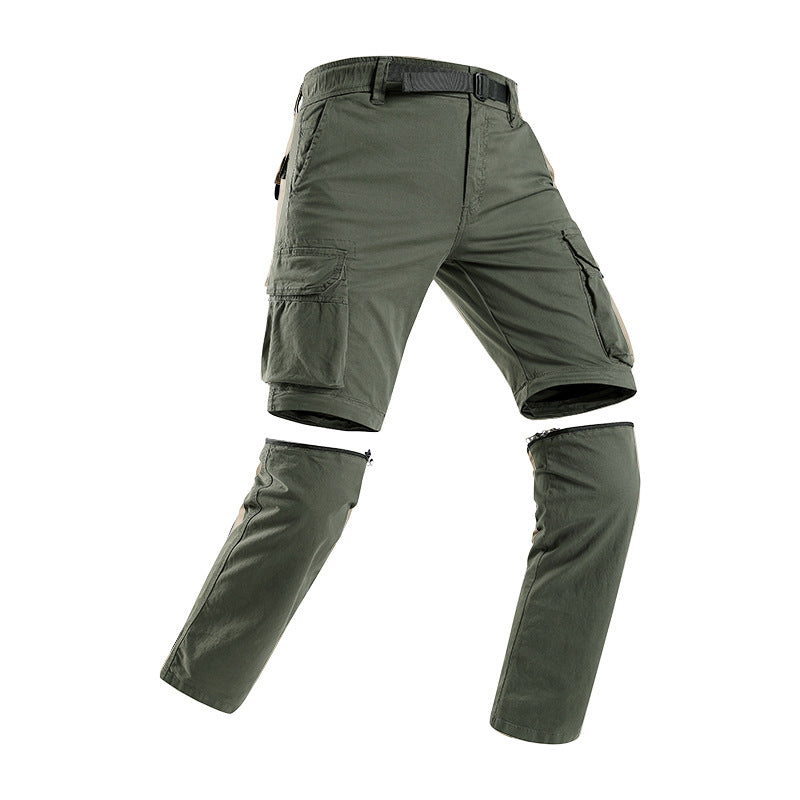 Men's Zip-off Convertible Cargo Pants with detachable legs and multiple pockets Drune