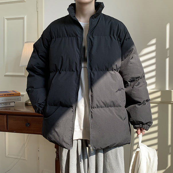 Unisex Oversize Padded Jacket with High Stand-up Collar and Thermal Lining Mune Fashion