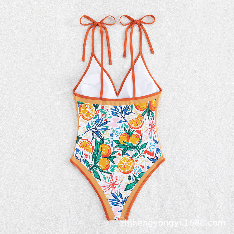 Women's swimsuit with vibrant plant and fruit motif Mune Fashion