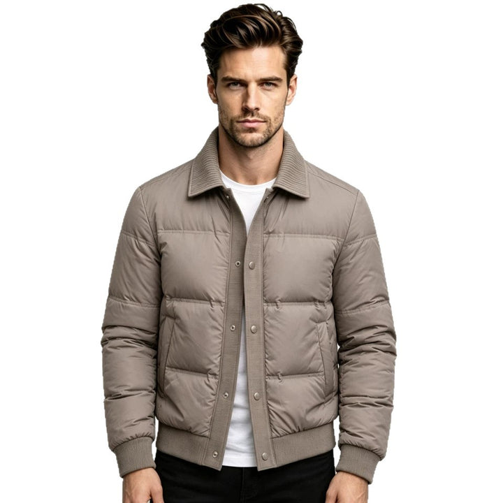 Men's Fashion Padded Jacket with High Collar