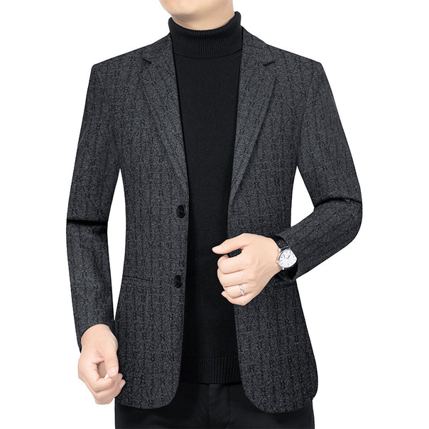 Men's Modern Single-Breasted City Blazer with Patch Pockets and Light Half Lining Mune Fashion