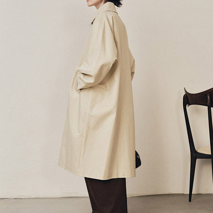 Women Long Trench Coat Mune Fashion