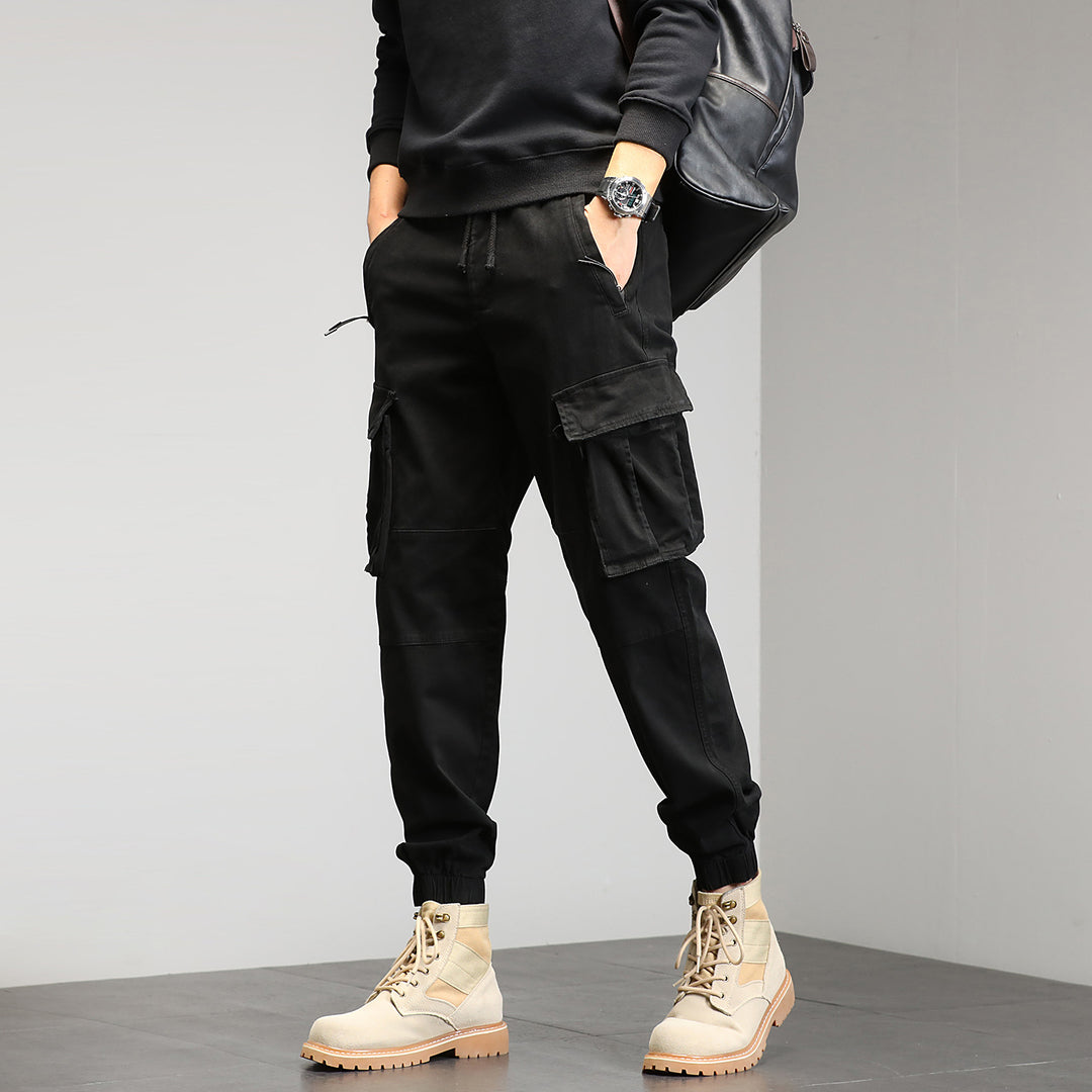 Men's utility jogger pants with sculpted knee panels, reinforced cargo pockets, and elastic comfort waistband Drune