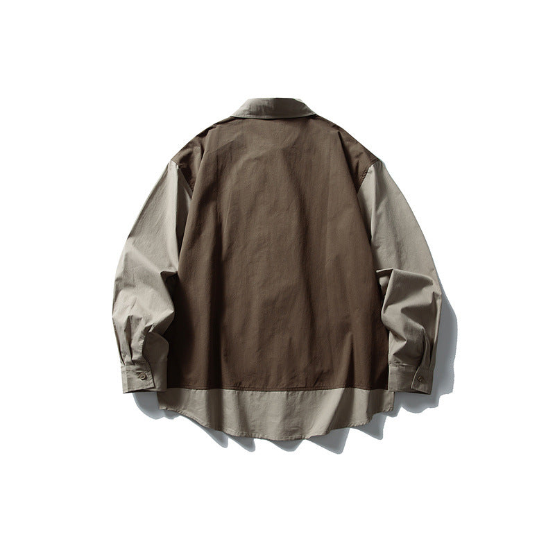 Men's layering shirt with integrated utility vest and patch pockets Mune Fashion