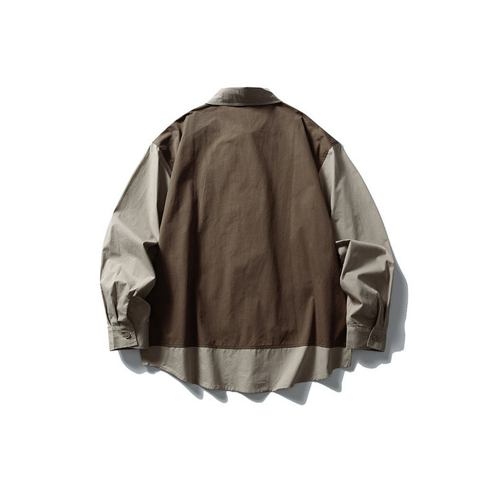 Men's layering shirt with integrated utility vest and patch pockets Mune Fashion
