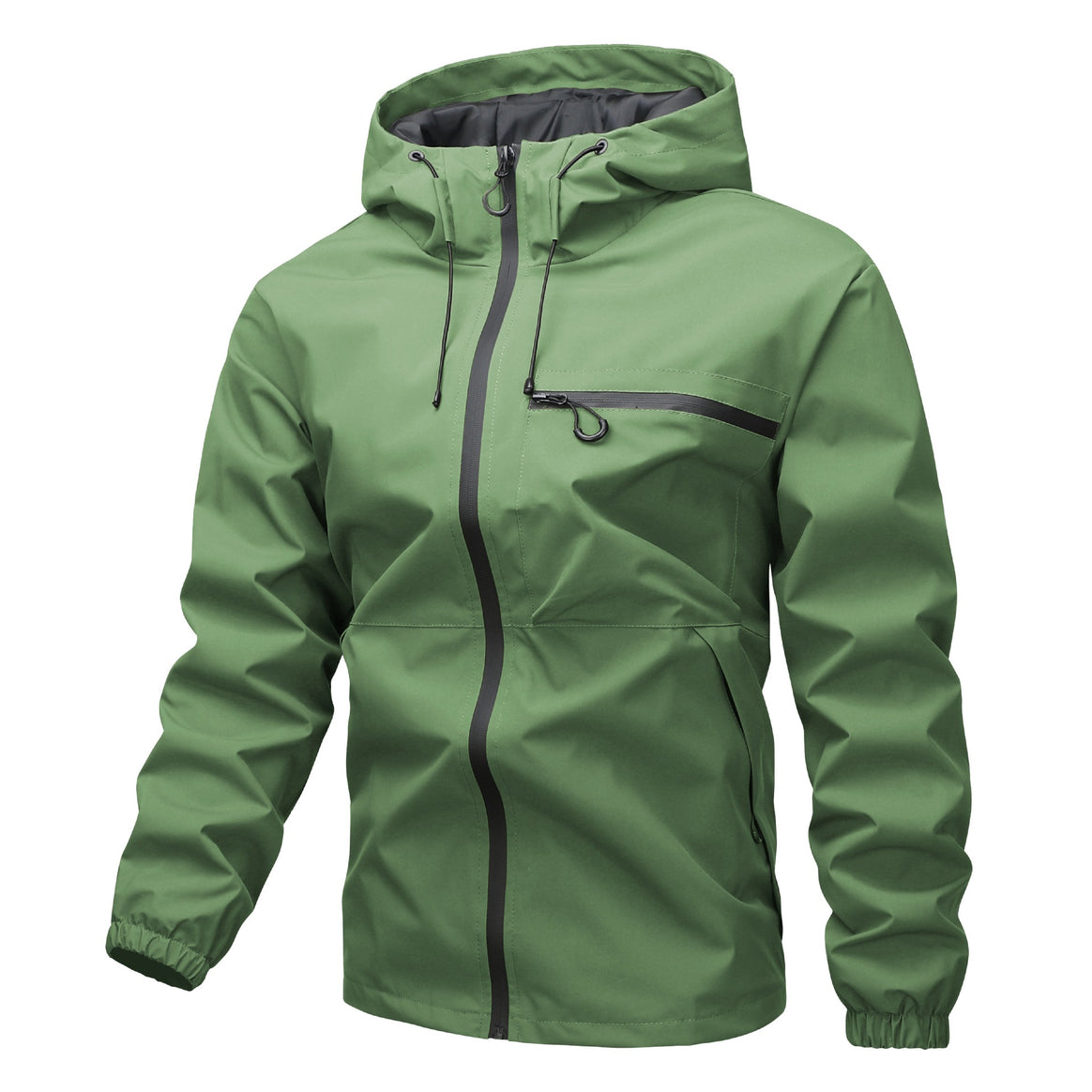 Men's Waterproof Softshell Jacket with Adjustable Hood, Sealed Zippers, and Chest Pocket Mune Fashion