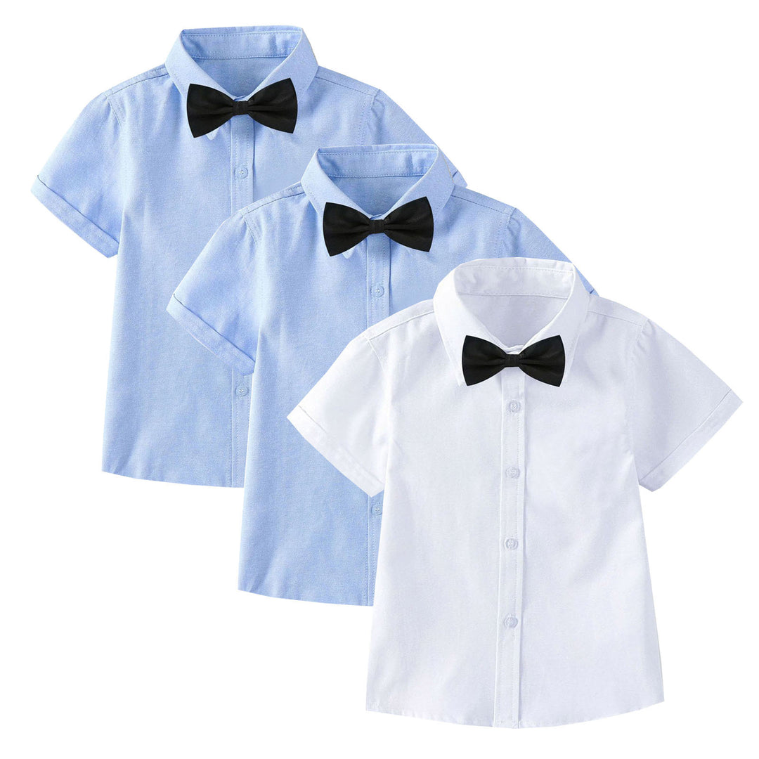Boys Short Sleeve Shirt with Tie Mune Fashion