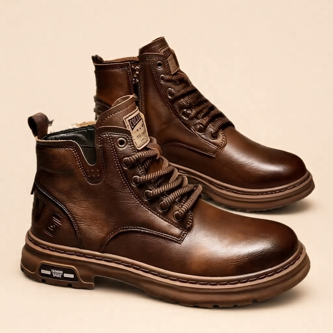 Men's Robust Leather Boots Mune Fashion