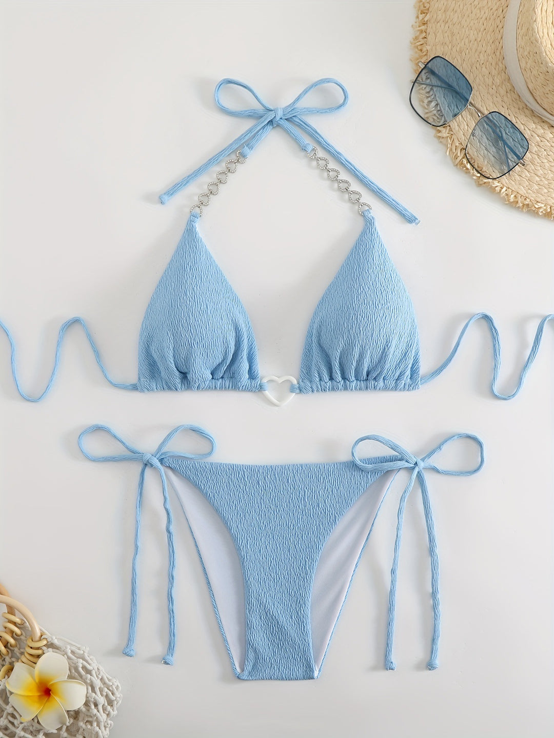 Ladies Triangle Bikini with sophisticated chain accents Mune Fashion