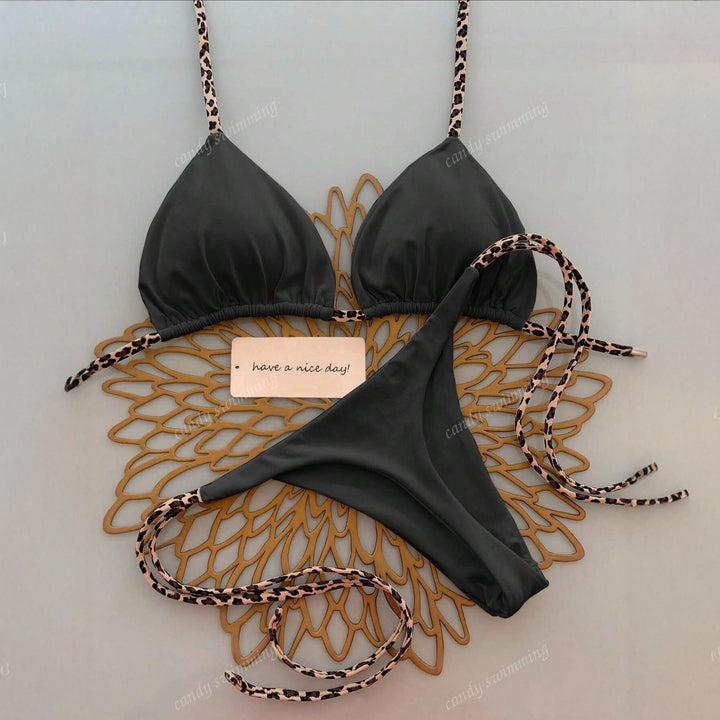 Ladies Triangle Bikini with unique straps Mune Fashion