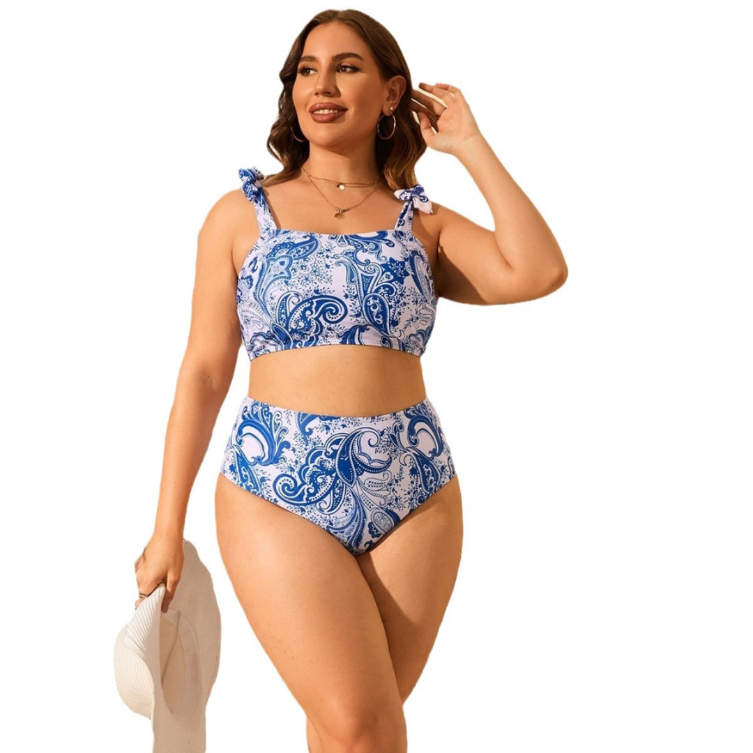 Women High-Cut Bikini Set with Playful Checkered Design Mune Fashion