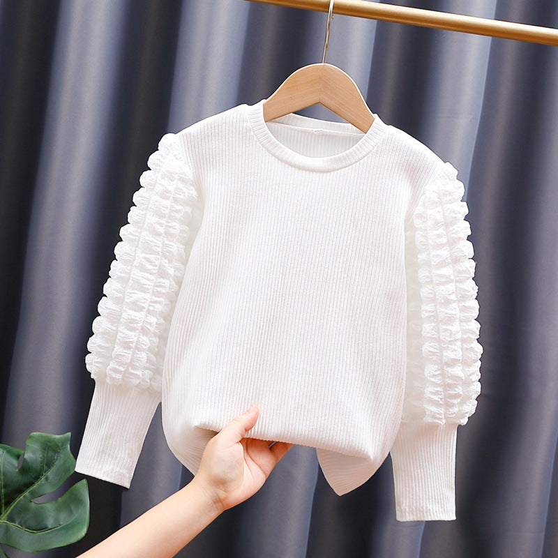 Women’s stylish sweater with voluminous ruffled sleeves Mune Fashion
