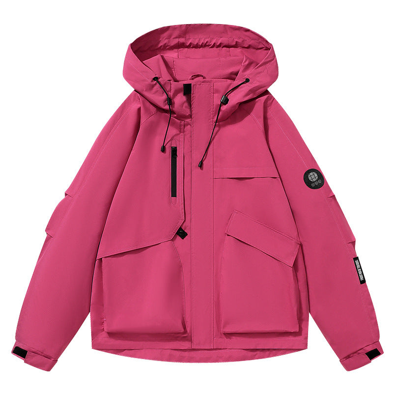 Women's Utility Softshell Jacket with Hood, Water-Repellent Membrane and Multifunction Pockets Mune Fashion