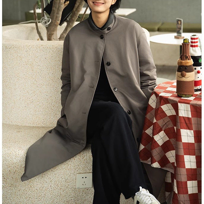 Women Urban Mid-length Coat Mune Fashion